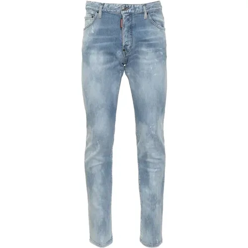 Slim-fit Jeans with Washed and Aged Look , male, Sizes: S, 3XL, 2XS, 2XL, M, XL, XS, L - Dsquared2 - Modalova
