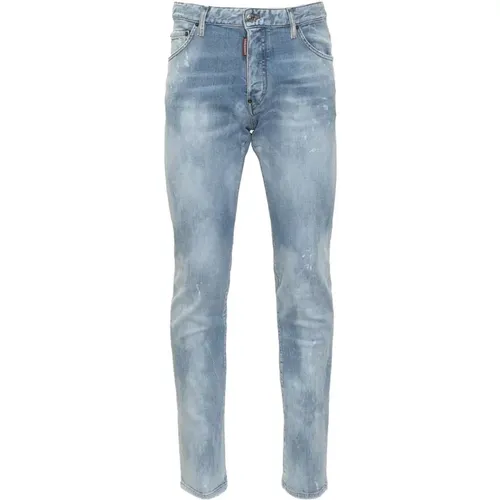 Slim-fit Jeans with Washed and Aged Look , male, Sizes: S, 3XL, 2XS, 2XL, M, XS, L - Dsquared2 - Modalova