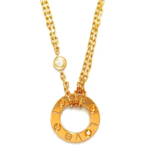 Pre-owned Gold necklaces , female, Sizes: ONE SIZE - Cartier Vintage - Modalova