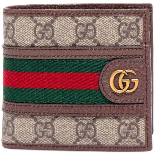 Wallet with Web Band , male, Sizes: ONE SIZE - Gucci - Modalova
