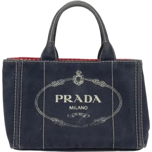 Pre-owned Tote Bags, female, , Size: ONE SIZE Pre-owned Canvas prada-bags - Prada Vintage - Modalova