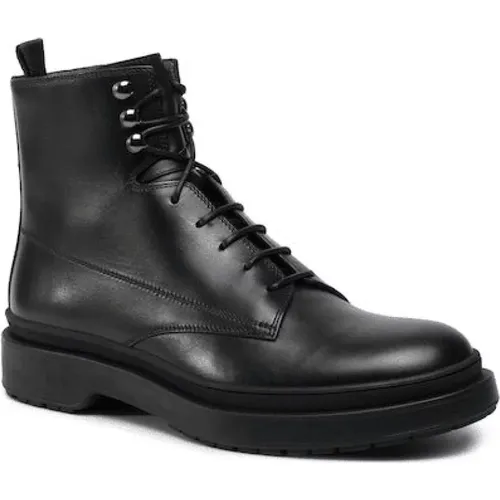 Dark Brown Leather Montreal Boss Boots , male, Sizes: 7 UK - Hugo Boss - Modalova