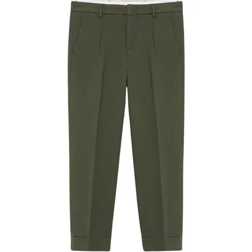 Khaki Grüne Stretch-Baumwoll-Chinos , Herren, Größe: W33 - Brooks Brothers - Modalova