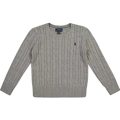 Klassischer Zopfmuster Pullover Grau - Ralph Lauren - Modalova