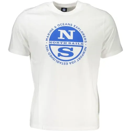Bedrucktes Logo-T-Shirt , Herren, Größe: M - North Sails - Modalova