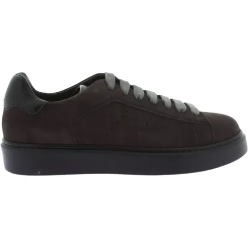 Grey Sneaker Clay Anthracite Black , male, Sizes: 9 UK, 6 UK, 8 1/2 UK, 8 UK, 7 UK, 10 UK, 11 UK - Doucal's - Modalova