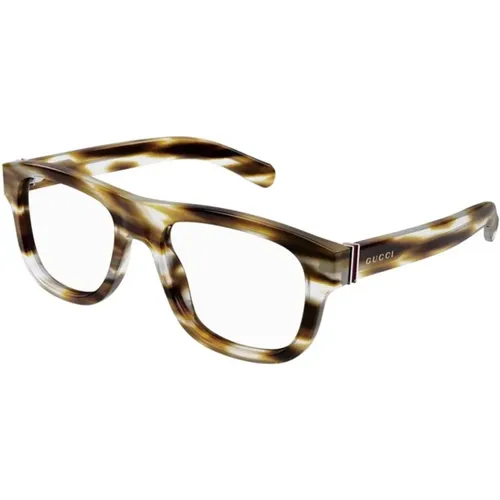 Stylish Havana Frame Sunglasses , male, Sizes: 54 MM - Gucci - Modalova