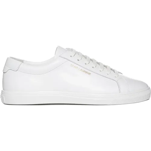 Weiße Low-Top-Trainer mit Logo-Detailing , Herren, Größe: 40 EU - Saint Laurent - Modalova