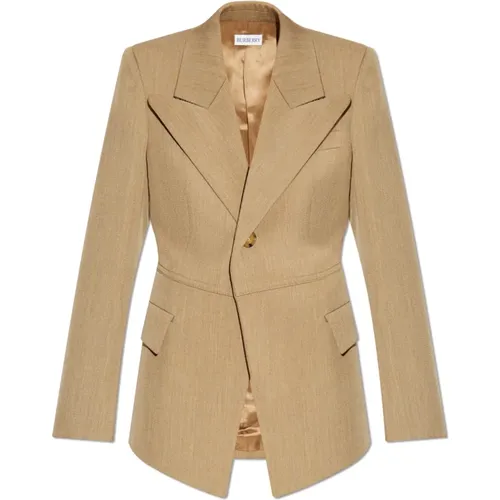 Blazers, female, , Size: 3XS Wool Blazer - Burberry - Modalova