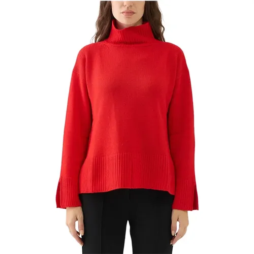 Kaschmir Roter Pullover , Damen, Größe: M - Le Tricot Perugia - Modalova