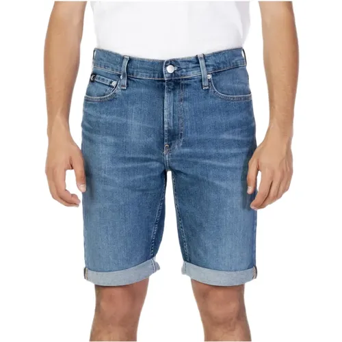 Blaue Herren Shorts , Herren, Größe: W28 - Calvin Klein Jeans - Modalova