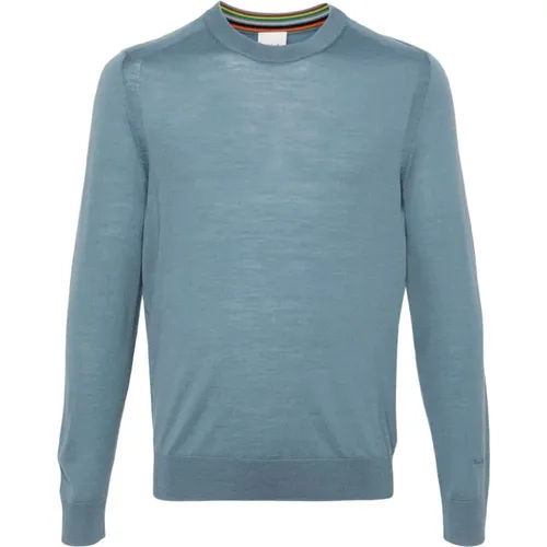 Türkiser Rundhalsausschnitt Pullover , Herren, Größe: XL - Paul Smith - Modalova