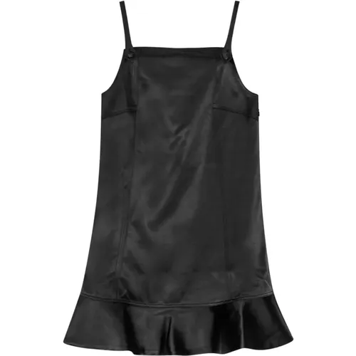 Short Dresses, female, , Size: M Duchesse Satin Mini Dress - Ganni - Modalova
