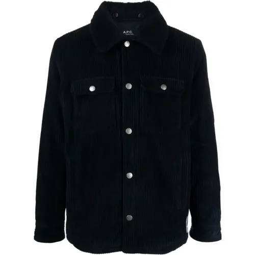 Cotton Corduroy Jacket with Pockets , male, Sizes: 2XL - A.p.c. - Modalova