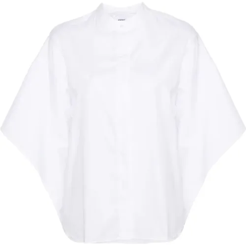 Weiße Hemd mit Cut-Out Kragen - Aspesi - Modalova