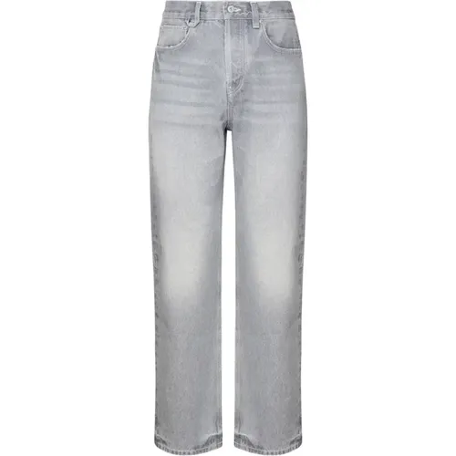 Straight Jeans, male, , Size: W30 Grey Denim Jeans Zip Button Closure - Jacquemus - Modalova