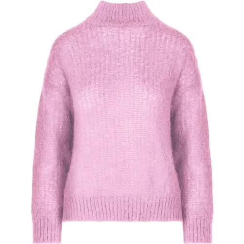 Turtlenecks, female, , Size: M Mohair Blend Knit Turtleneck - BomBoogie - Modalova