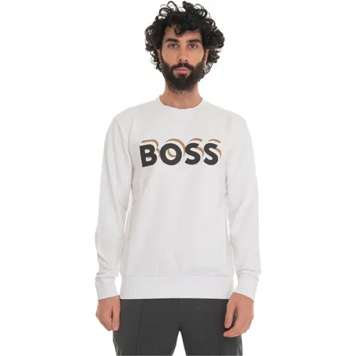 Sweatshirts, male, , Size: XL Logo Crewneck Sweatshirt Long Sleeve - Boss - Modalova