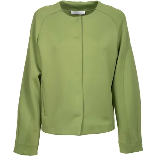 Grüne Dramma Jersey Jacke , Damen, Größe: XS - Max Mara - Modalova