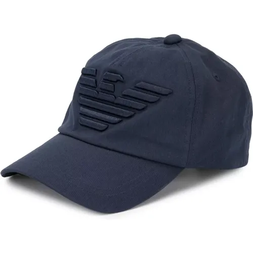 Blauer Peacoat Hut,Nero Hat - Emporio Armani - Modalova