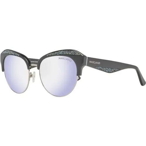 Schwarze Acetat-Sonnenbrille für Frauen , Damen, Größe: 56 MM - Guess - Modalova