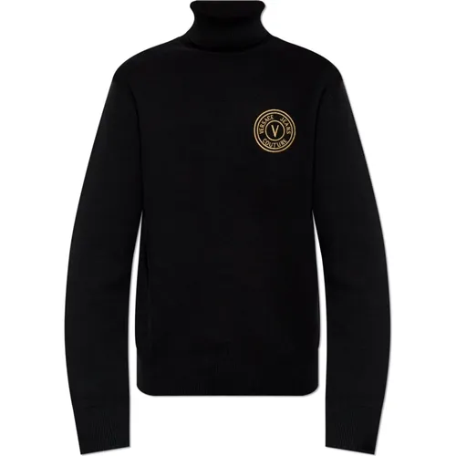 Turtleneck mit Logo , Herren, Größe: L - Versace Jeans Couture - Modalova