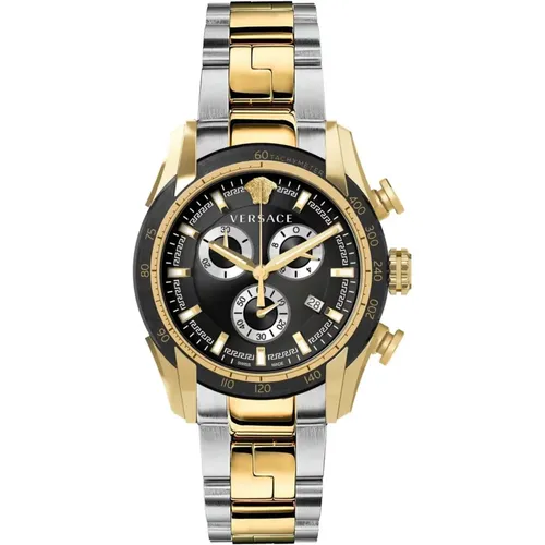 V-Ray Mov't Vertime Chronograph Watch , male, Sizes: ONE SIZE - Versace - Modalova