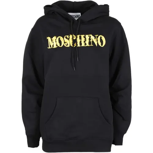 Couture Hoodie - Gotisches Logo Gestickt - Moschino - Modalova