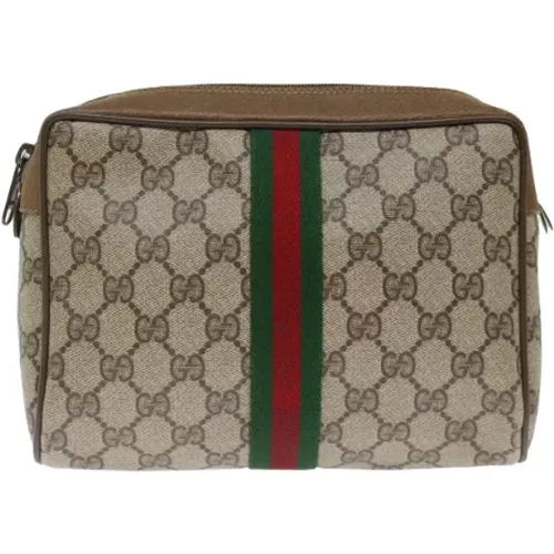 Pre-owned Clutches, female, , Size: ONE SIZE Pre-owned Canvas clutches - Gucci Vintage - Modalova