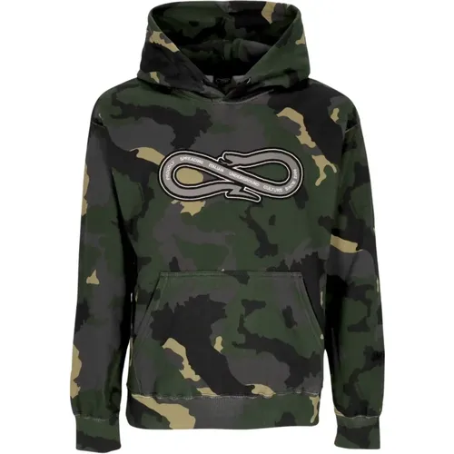 Hoodies, male, , Size: S Black Baseball Hoodie with Camo Print - Propaganda - Modalova