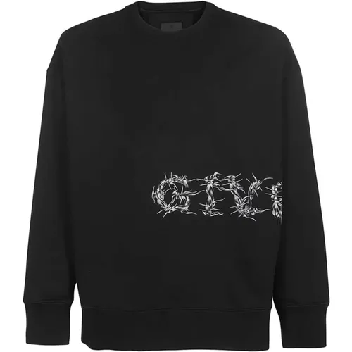 Stylischer Schwarzer Logo Sweatshirt , Herren, Größe: L - Givenchy - Modalova