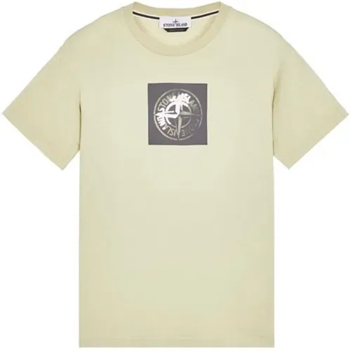 Printed Pistachio T-shirt , male, Sizes: L, XL - Stone Island - Modalova