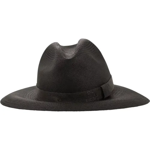 Hats,Eleganter Strohhut mit kostbarem Band - BRUNELLO CUCINELLI - Modalova