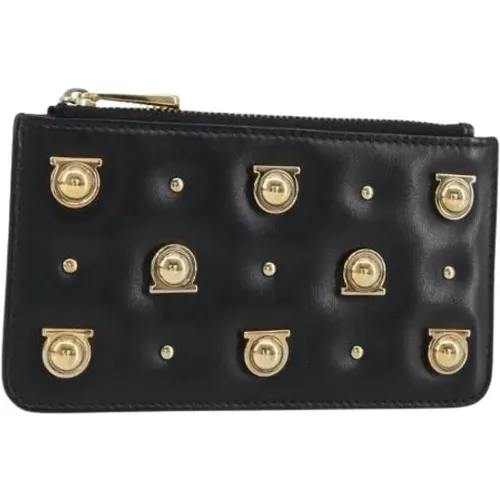 Pre-owned Wallets, female, , Size: ONE SIZE Pre-owned Leather Wallet - Salvatore Ferragamo Pre-owned - Modalova