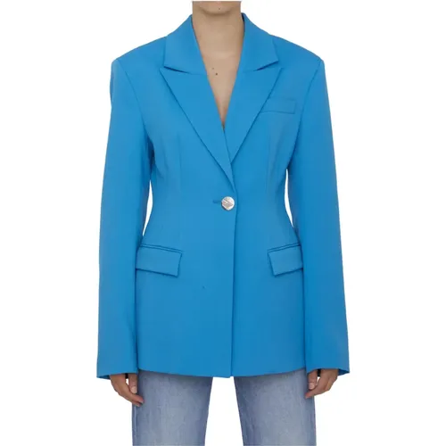 Turquoise Wool Jacket , female, Sizes: S - The Attico - Modalova