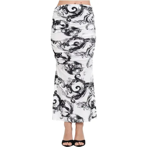 Watercolor Couture Long Skirt , female, Sizes: XS, S, M - Versace Jeans Couture - Modalova