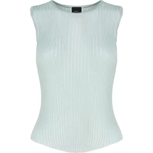 Metallic Sleeveless Sweater Top , female, Sizes: L, XS, S - pinko - Modalova