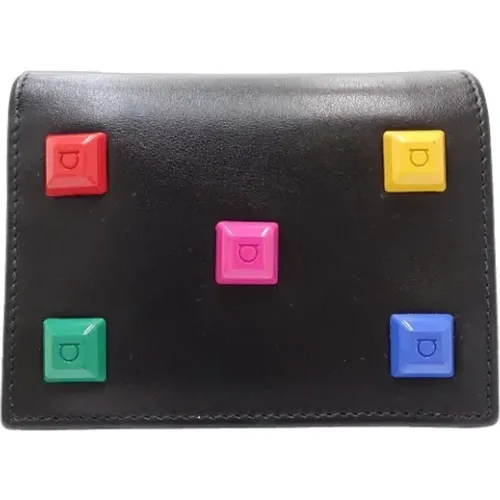 Pre-owned Wallets, female, , Size: ONE SIZE Pre-owned Leather Wallet - Salvatore Ferragamo Pre-owned - Modalova