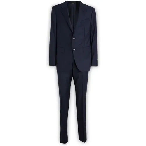 Single Breasted Suits, male, , Size: S Single Breasted Suits - Ermenegildo Zegna - Modalova