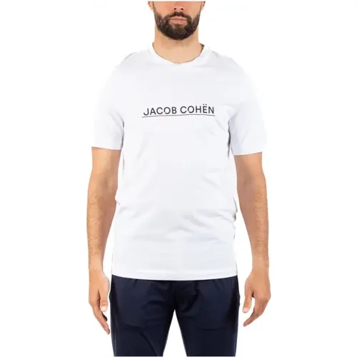 Herrenmode T-Shirt , Herren, Größe: S - Jacob Cohën - Modalova