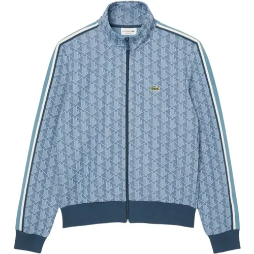 Zip-throughs, male, , Size: XL Jacquard Track Jacket Paris Style - Lacoste - Modalova