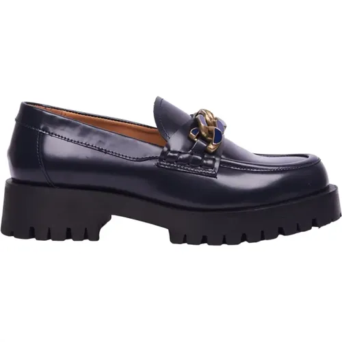 Leather Chain Loafer , female, Sizes: 5 UK - Bervicato - Modalova