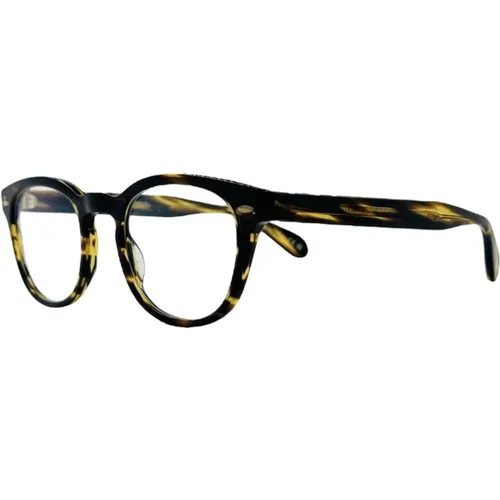 Glasses, unisex, , Size: ONE SIZE Handmade Square Sunglasses - Marrón Carey - Oliver Peoples - Modalova