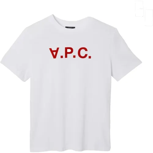 T-Shirts, male, , Size: XL Cotton T-Shirt - A.p.c. - Modalova