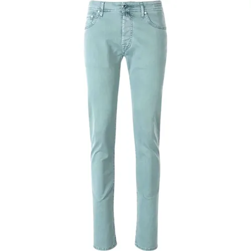 Greenish Cotton Vaquero Jeans , male, Sizes: W31 - Jacob Cohën - Modalova