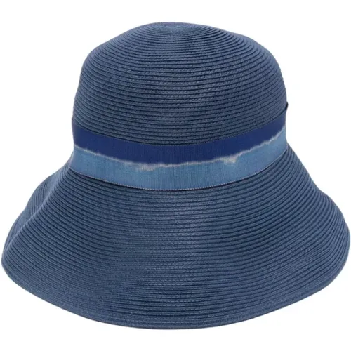 Blaue Geflochtene Band Hut , Damen, Größe: 57 CM - Emporio Armani - Modalova