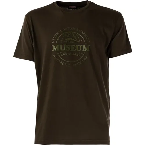 Leo Herren T-Shirt , Herren, Größe: L - Museum - Modalova