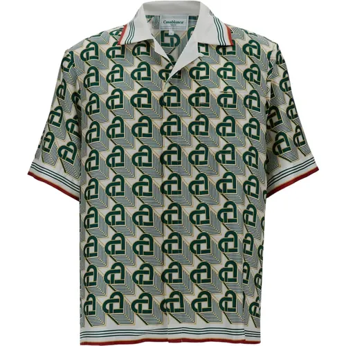 Cuban Collar Shirt , male, Sizes: 2XS - Casablanca - Modalova