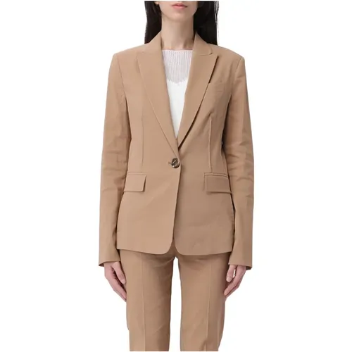 Linen Stretch Jacket , female, Sizes: S, XS, M - pinko - Modalova