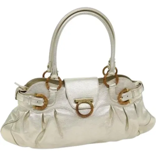 Pre-owned Handbags, female, , Size: ONE SIZE Pre-owned Leather Handbag - Salvatore Ferragamo Pre-owned - Modalova